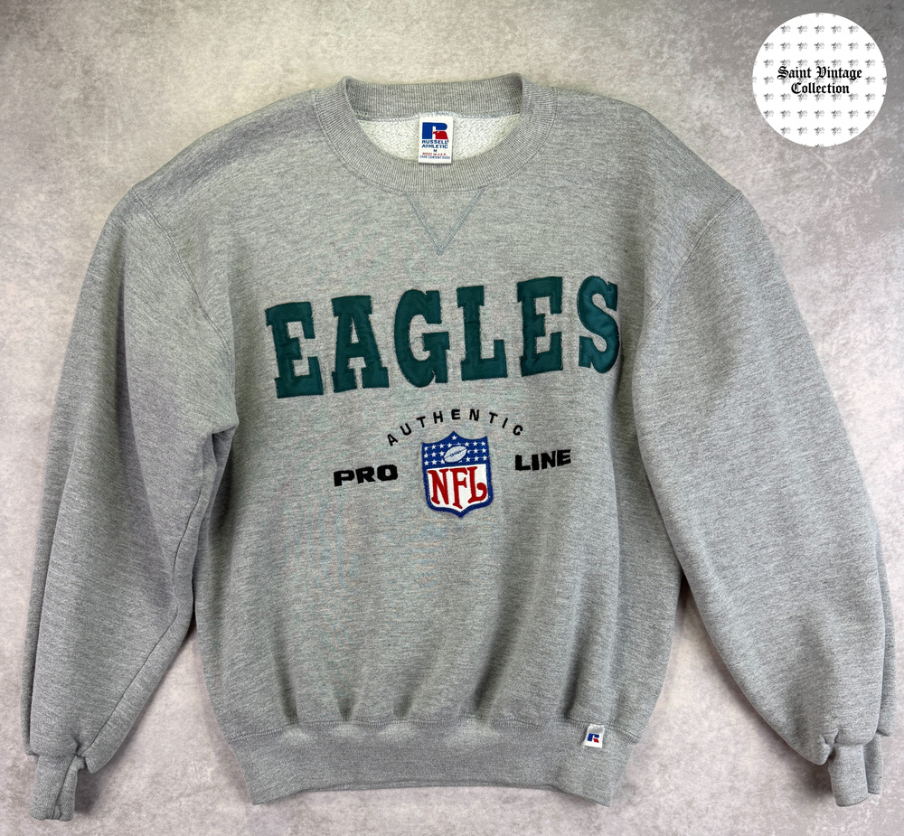 90s Vintage Russell Athletic Eagles Crewneck Medium Sweatshirt
